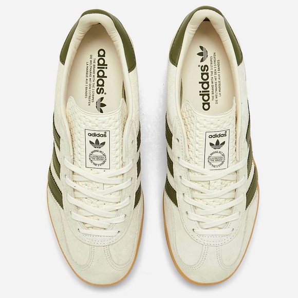 🫒 ADIDAS GAZELLE INDOOR WHITE OLIVE 🫒 - Picture 4 of 5